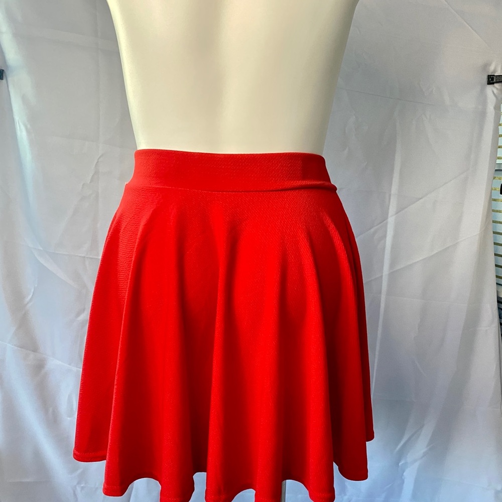 Red skater skirt plus size 2x